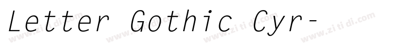 Letter Gothic Cyr字体转换